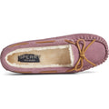 Mauve - Pack Shot - Sperry Womens-Ladies Reina Suede Slippers