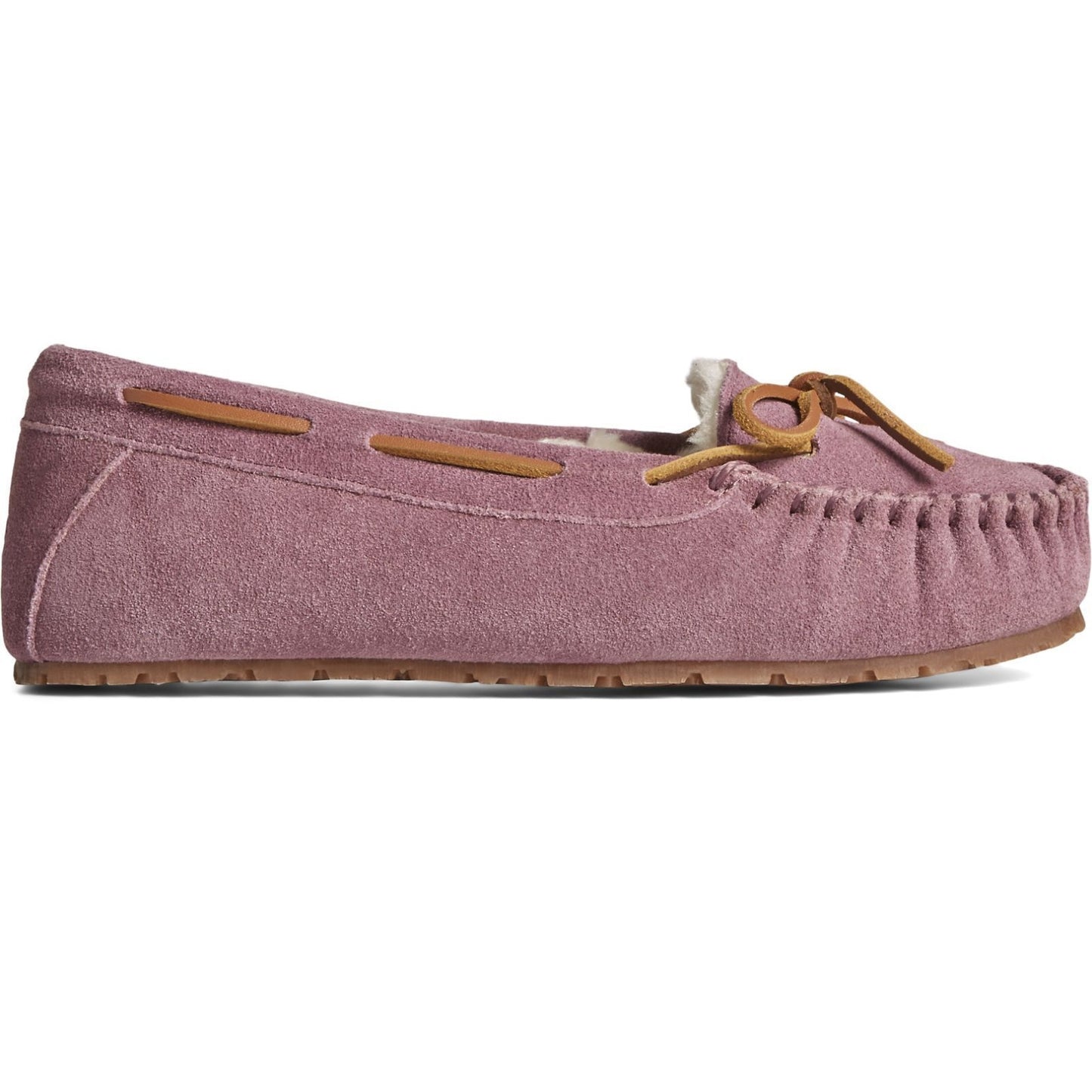 Mauve - Back - Sperry Womens-Ladies Reina Suede Slippers