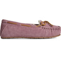 Mauve - Back - Sperry Womens-Ladies Reina Suede Slippers