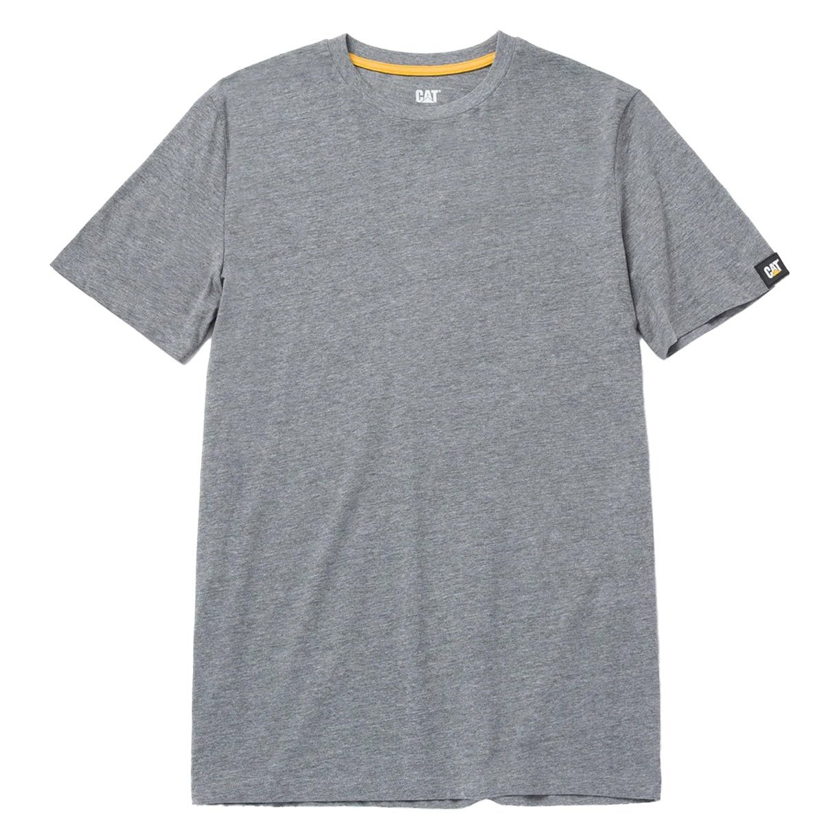 Heather Grey - Front - Caterpillar Mens Essentials Short-Sleeved T-Shirt