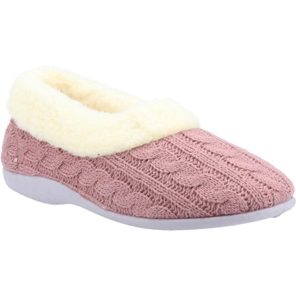 Dark Pink - Front - Fleet & Foster Womens-Ladies Sarina Slippers