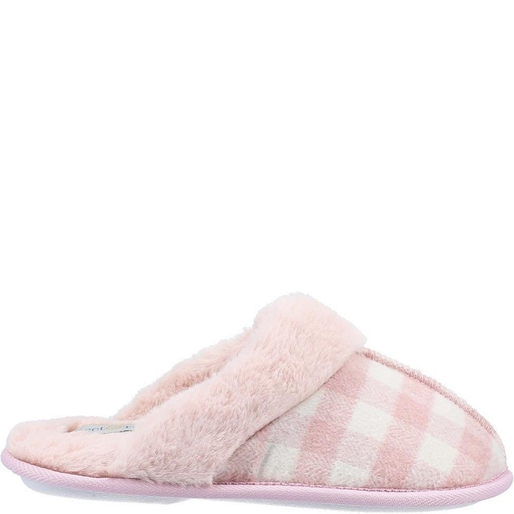 Pink - Back - Fleet & Foster Womens-Ladies Neath Slippers