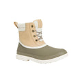 Taupe-Walnut Brown - Front - Muck Boots Womens-Ladies Originals Duck Lace Leather Wellington Boots
