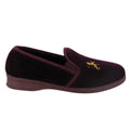 Wine - Back - Mirak Warminster-Frank Slip-On Slipper - Mens Slippers - Classic Slippers