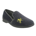 Grey - Front - Mirak Warminster-Frank Slip-On Slipper - Mens Slippers - Classic Slippers