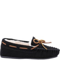 Black - Back - Hush Puppies Childrens-Kids Addison Suede Slippers
