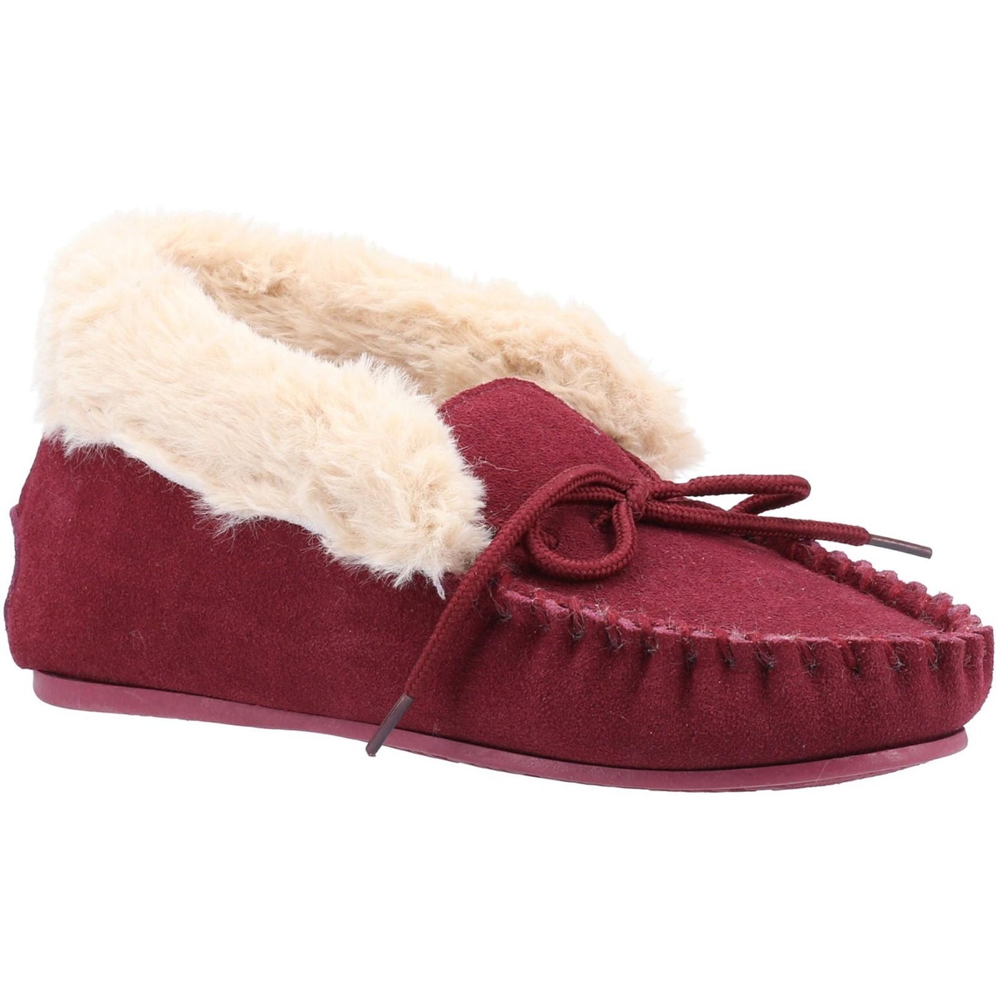 Burgundy - Front - Hush Puppies Womens-Ladies Philippa Slippers