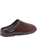Brown - Side - Hush Puppies Mens Ashton Suede Slippers