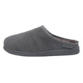 Grey - Back - Hush Puppies Mens Ashton Suede Slippers