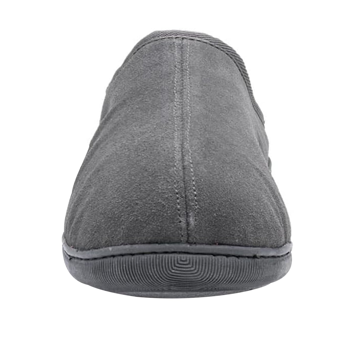 Grey - Side - Hush Puppies Mens Ashton Suede Slippers
