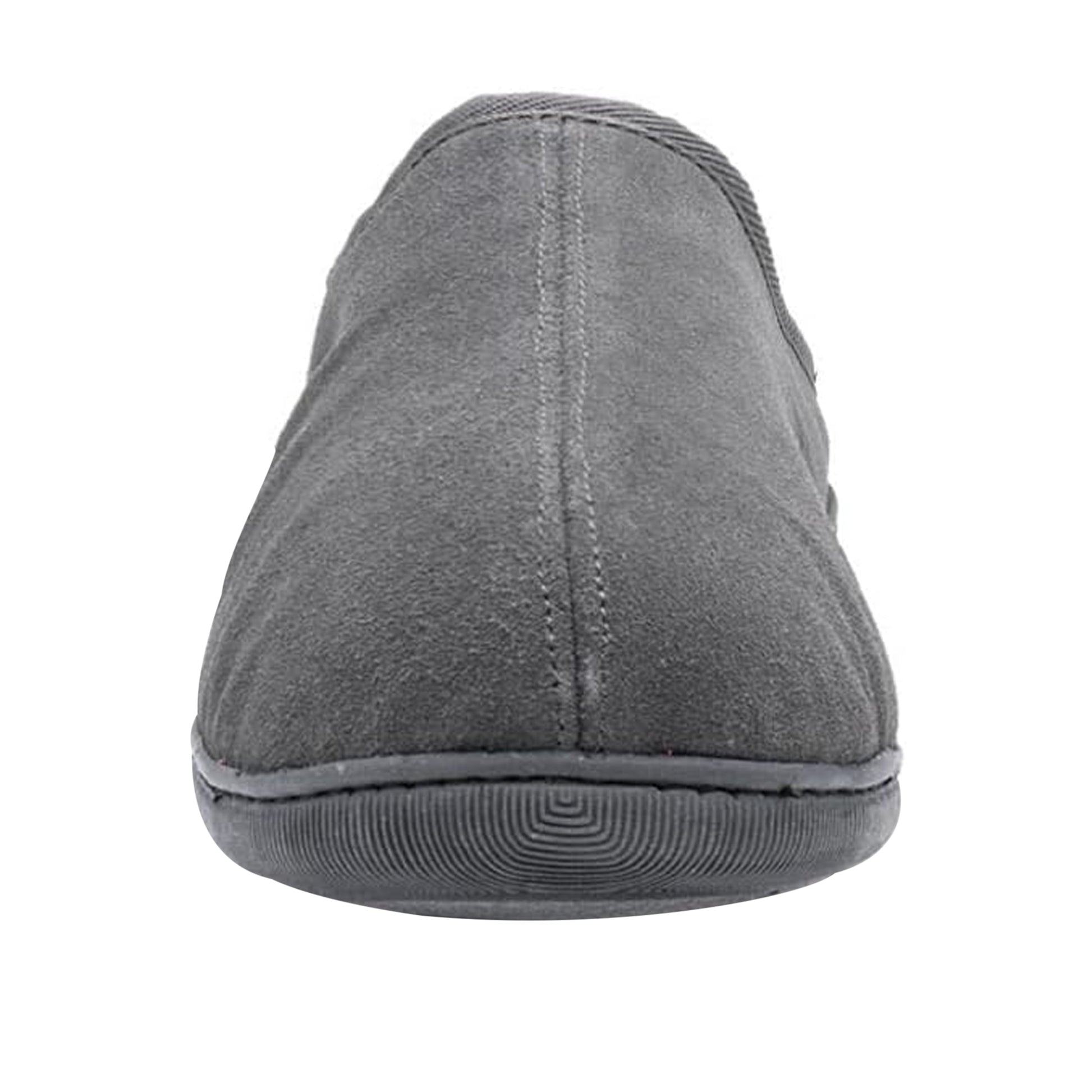 Grey - Side - Hush Puppies Mens Ashton Suede Slippers