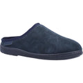 Navy - Front - Hush Puppies Mens Ashton Suede Slippers