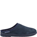 Navy - Back - Hush Puppies Mens Ashton Suede Slippers