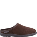 Brown - Back - Hush Puppies Mens Ashton Suede Slippers
