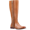 Tan - Front - Hush Puppies Womens-Ladies Faith Leather Calf Boots