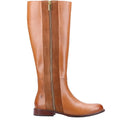 Tan - Back - Hush Puppies Womens-Ladies Faith Leather Calf Boots