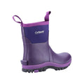 Purple - Back - Cotswold Womens-Ladies Blaze Neoprene Wellington Boots