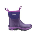 Purple - Side - Cotswold Womens-Ladies Blaze Neoprene Wellington Boots