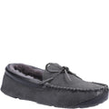 Grey - Front - Cotswold Mens Northwood Suede Moccasin Slippers