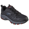 Black-Charcoal - Front - Skechers Mens Hillcrest Leather Trainers
