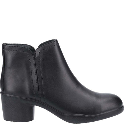 Black - Back - Amblers Womens-Ladies AS608 Tina Leather Safety Shoes