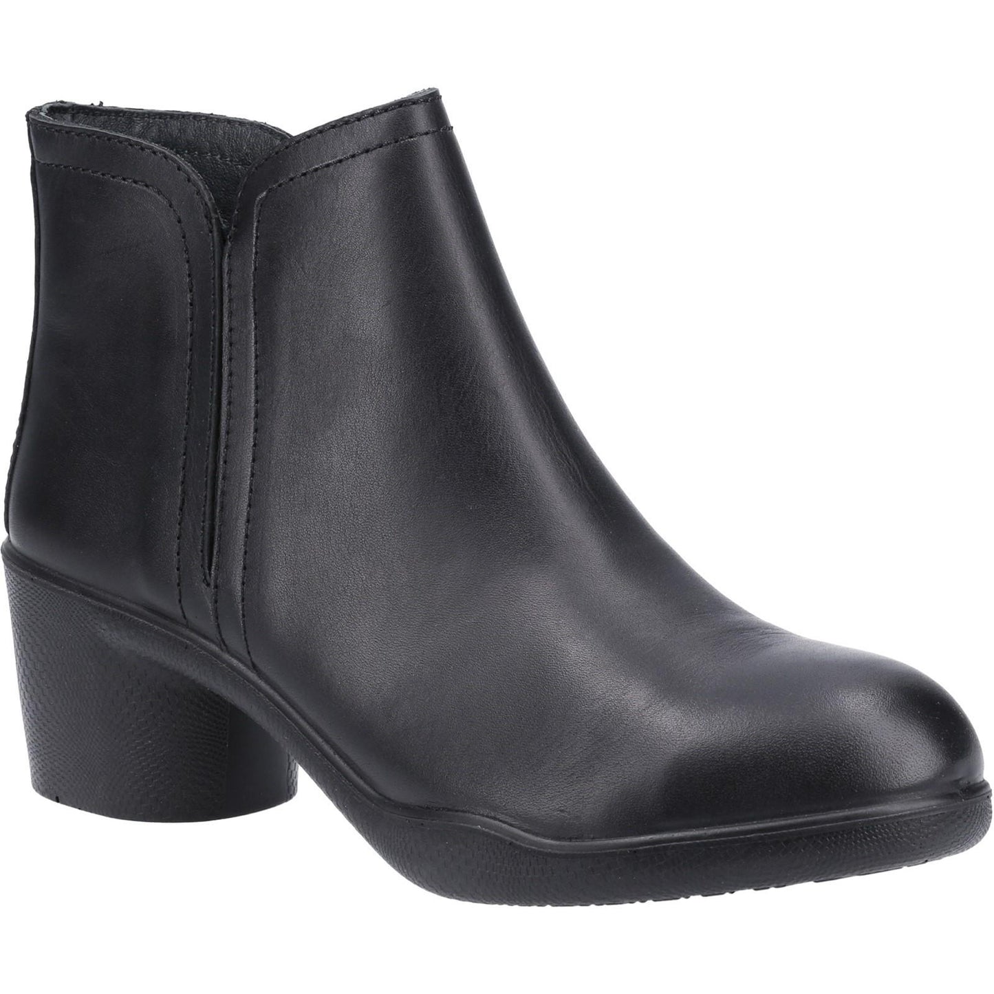 Black - Front - Amblers Womens-Ladies AS608 Tina Leather Safety Shoes