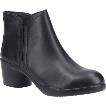 Black - Front - Amblers Womens-Ladies AS608 Tina Leather Safety Shoes