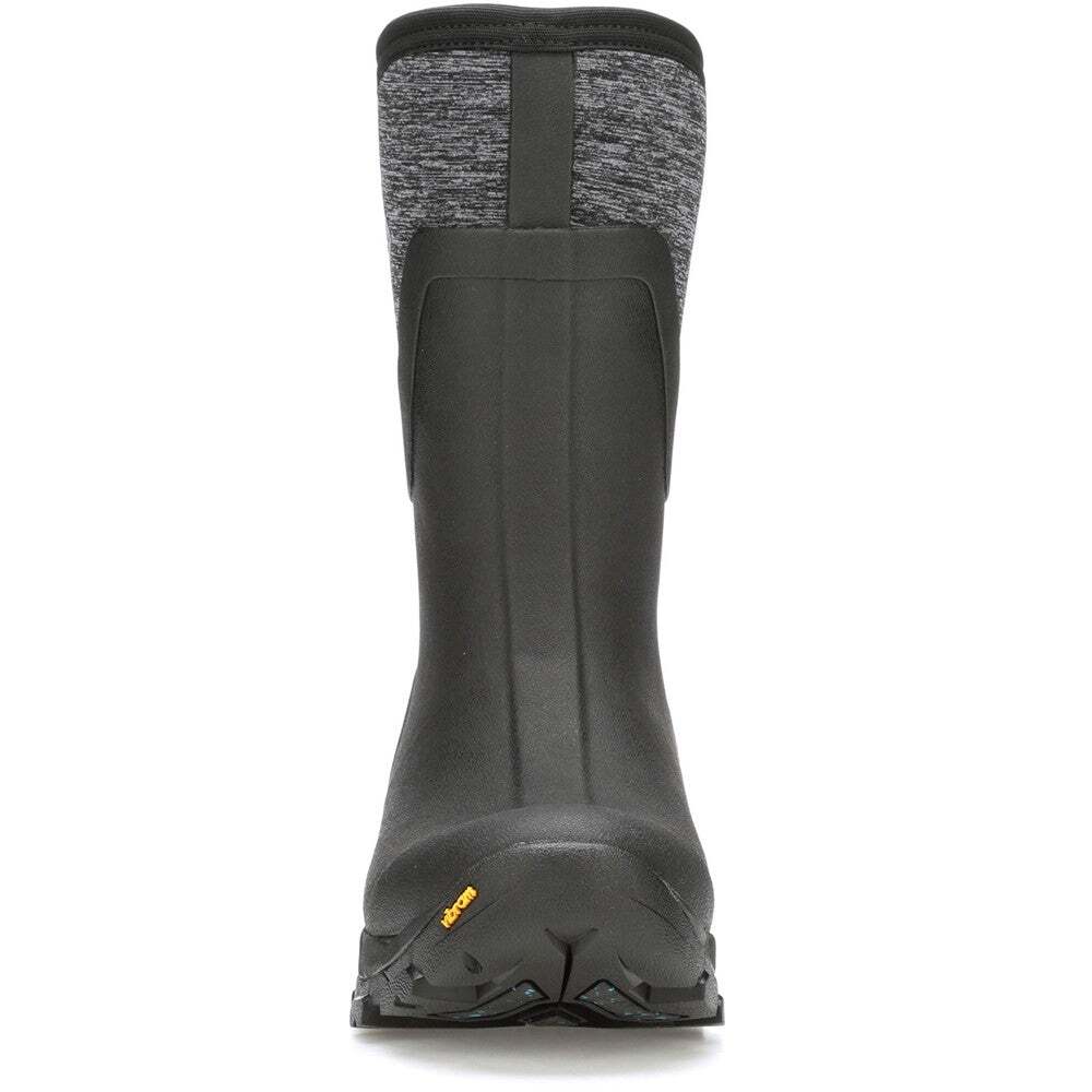 Black-Heather Grey - Close up - Muck Boots Womens-Ladies Arctic Ice Wellington Boots