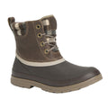 Walnut Brown-Brown - Front - Muck Boots Womens-Ladies Originals Duck Lace Leather Wellington Boots