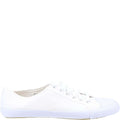 White - Back - Mirak Unisex Adult Toe Cap Plimsolls