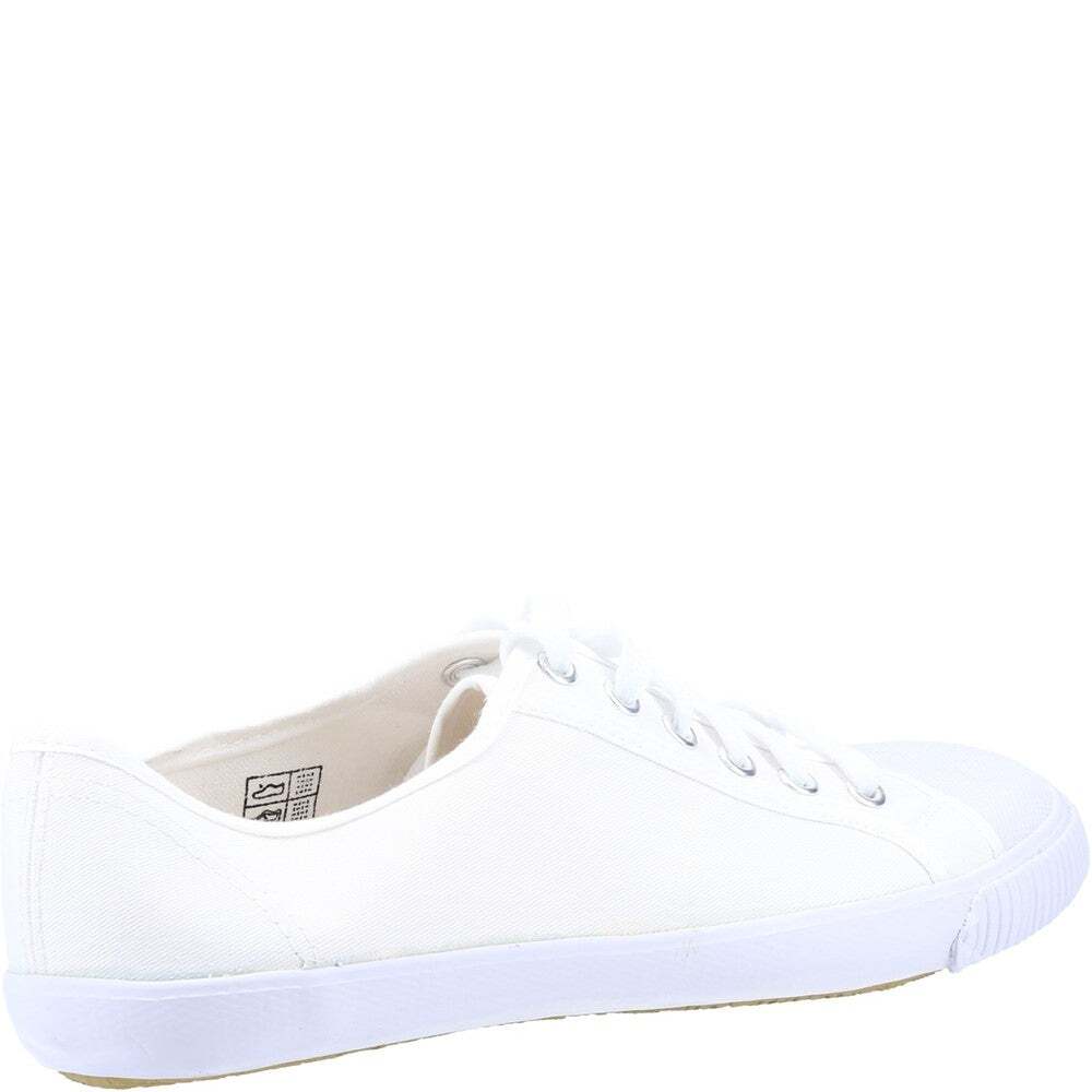 White - Side - Mirak Unisex Adult Toe Cap Plimsolls