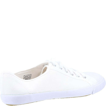 White - Side - Mirak Unisex Adult Toe Cap Plimsolls