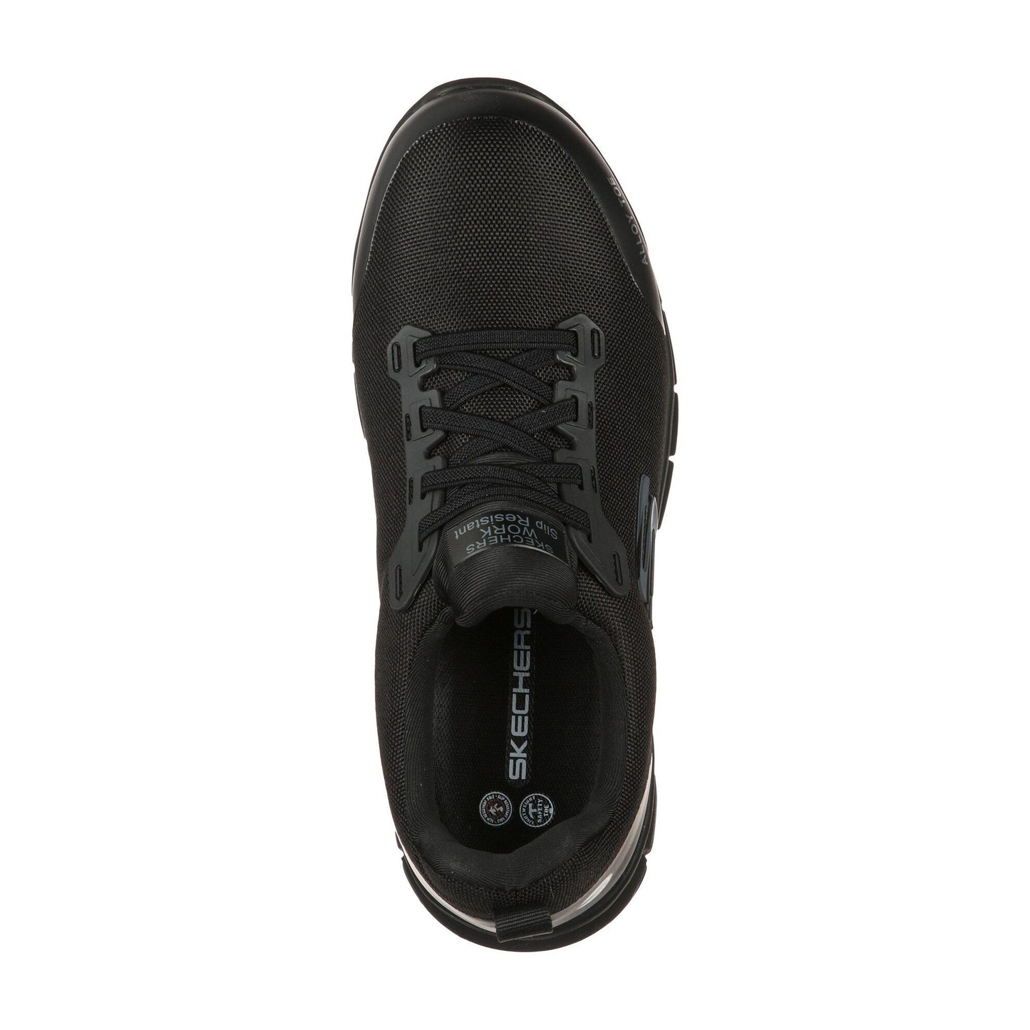Black - Side - Skechers Womens-Ladies Sure Track Jixie Safety Shoes