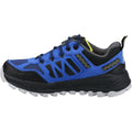 Royal Blue-Black - Pack Shot - Skechers Boys Fuse Tread Leather Trainers