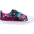 Black-Pink-Blue - Back - Skechers Girls Twinkle Toes Star Trainers