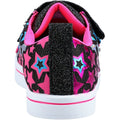 Black-Pink-Blue - Side - Skechers Girls Twinkle Toes Star Trainers