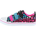 Black-Pink-Blue - Pack Shot - Skechers Girls Twinkle Toes Star Trainers