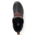 Brown-Black - Pack Shot - Muck Boots Womens-Ladies Originals Duck Lace Leather Wellington Boots