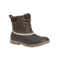 Taupe-Dark Brown - Front - Muck Boots Womens-Ladies Originals Duck Lace Leather Wellington Boots