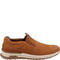 Tan - Back - Hush Puppies Mens Cole Leather Casual Shoes