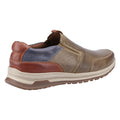Khaki-Navy-Tan - Side - Hush Puppies Mens Cole Leather Casual Shoes