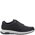 Black-White - Back - Hush Puppies Mens Joseph Nubuck Trainers