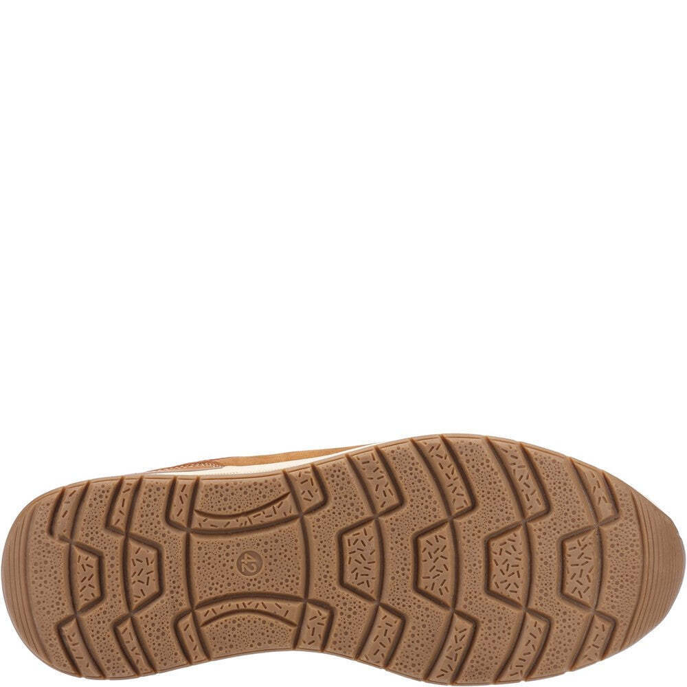 Tan-Beige - Side - Hush Puppies Mens Joseph Nubuck Trainers