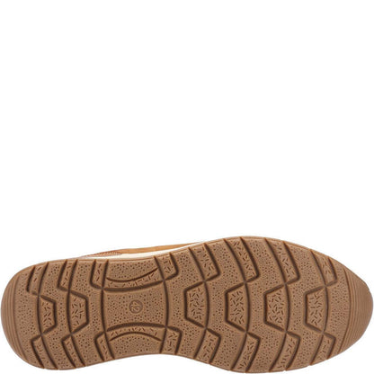 Tan-Beige - Side - Hush Puppies Mens Joseph Nubuck Trainers