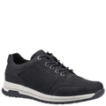 Black-White - Front - Hush Puppies Mens Joseph Nubuck Trainers