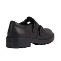 Black - Lifestyle - Geox Girls Casey Ballerina Leather School Shoes