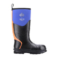Black-Blue-Orange - Front - Muck Boots Unisex Adult Chore Max S5 Wellington Boots