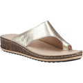 Gold - Front - Hush Puppies Womens-Ladies Elissa Suede Sandals