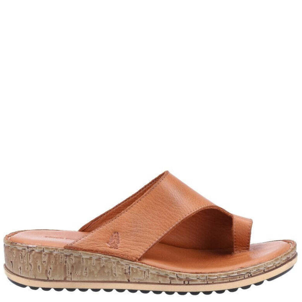 Tan-Cream - Back - Hush Puppies Womens-Ladies Elissa Suede Sandals