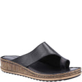 Black-Cream - Front - Hush Puppies Womens-Ladies Elissa Suede Sandals